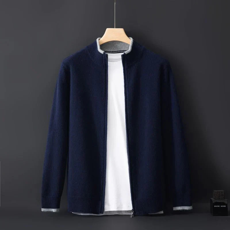 Kayden – Wool Zip-Up Sweater