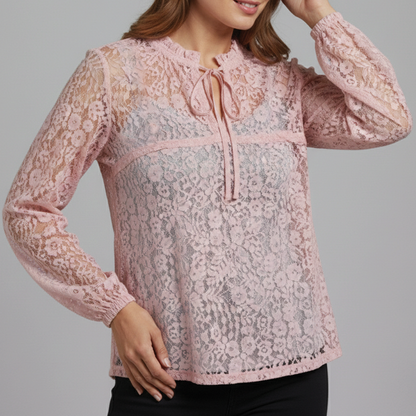 Catherine - Sheer Lace Blouse