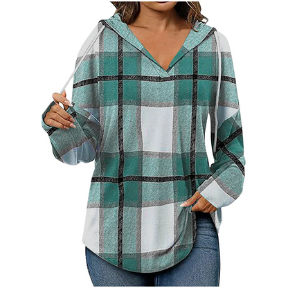 Ruby - Oversized V-Neck Hoodie