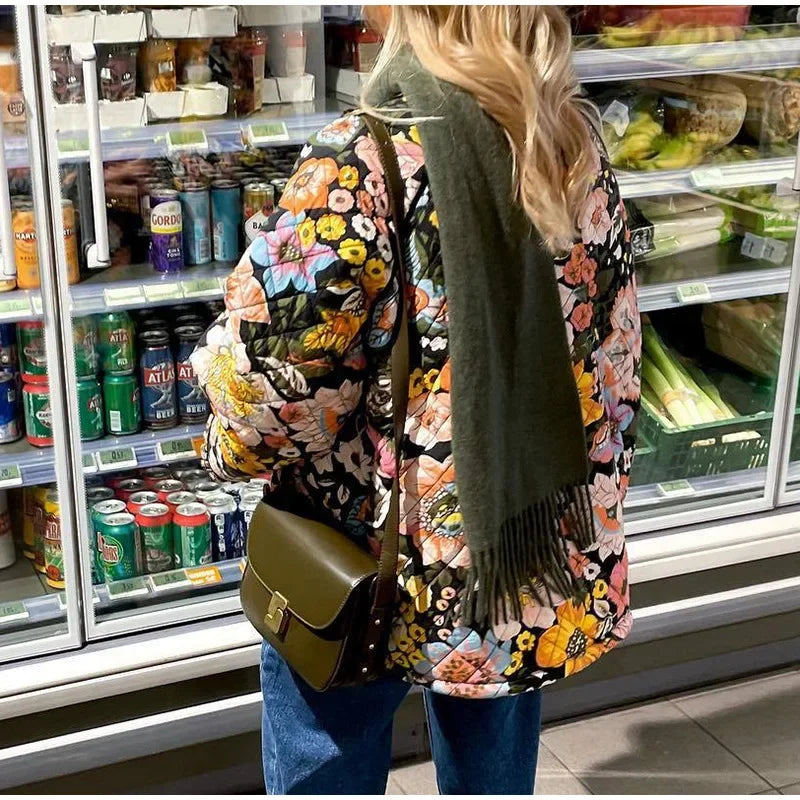 Harper - Floral Quilted Coat