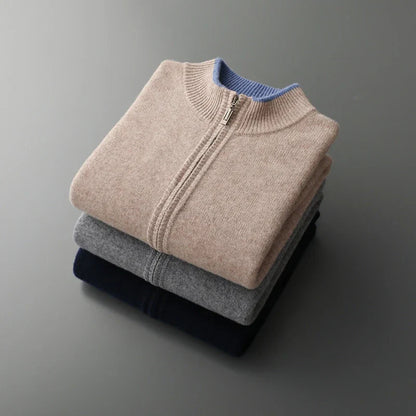 Kayden – Wool Zip-Up Sweater