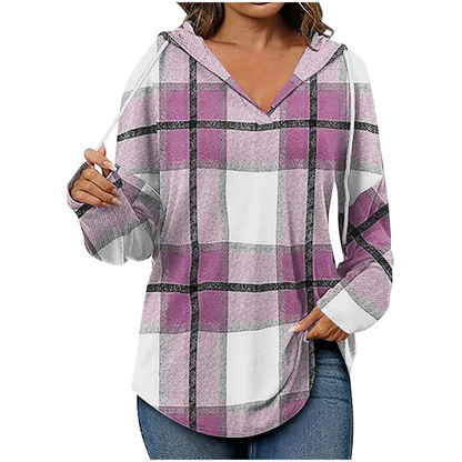 Ruby - Oversized V-Neck Hoodie