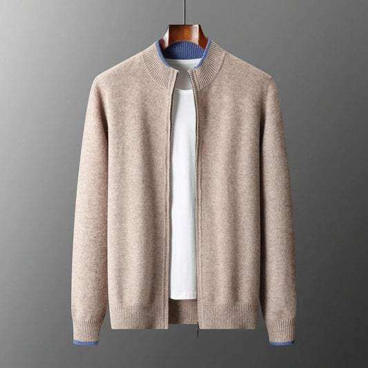 Kayden – Wool Zip-Up Sweater