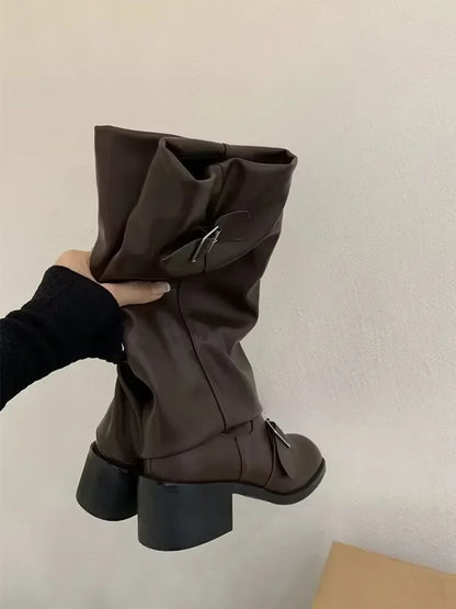 Isabella - Knee-High Platform Boots