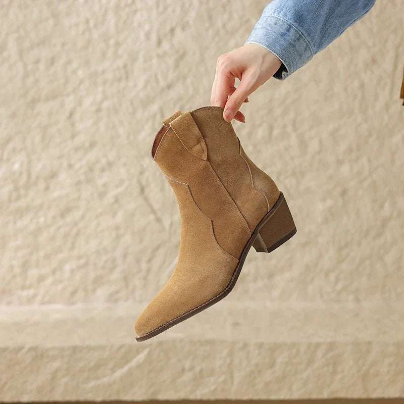 Sadie - Western Ankle Boots