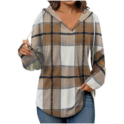 Ruby - Oversized V-Neck Hoodie