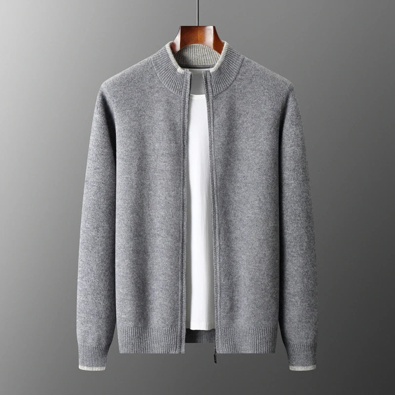 Kayden – Wool Zip-Up Sweater