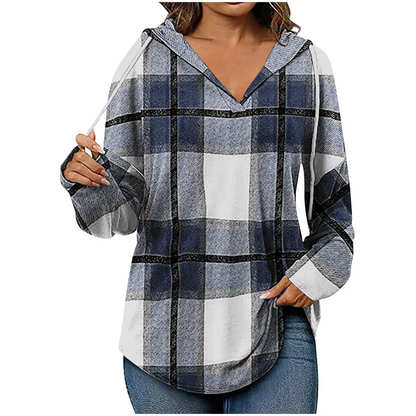 Ruby - Oversized V-Neck Hoodie