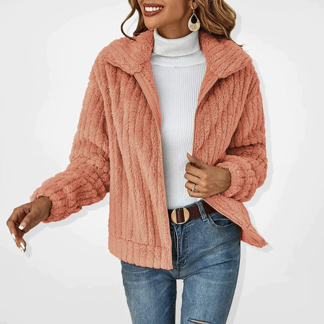 Naomi - Fuzzy Zip Jacket