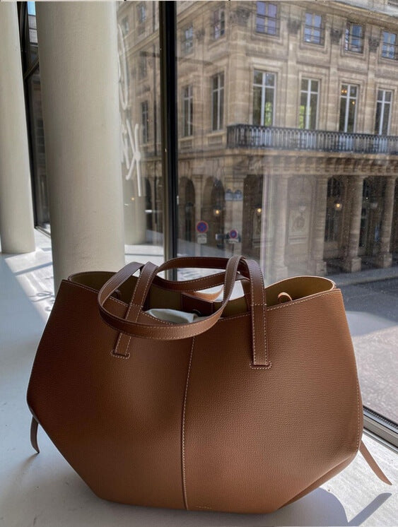 Caroline - Oversized Structured Leather Tote