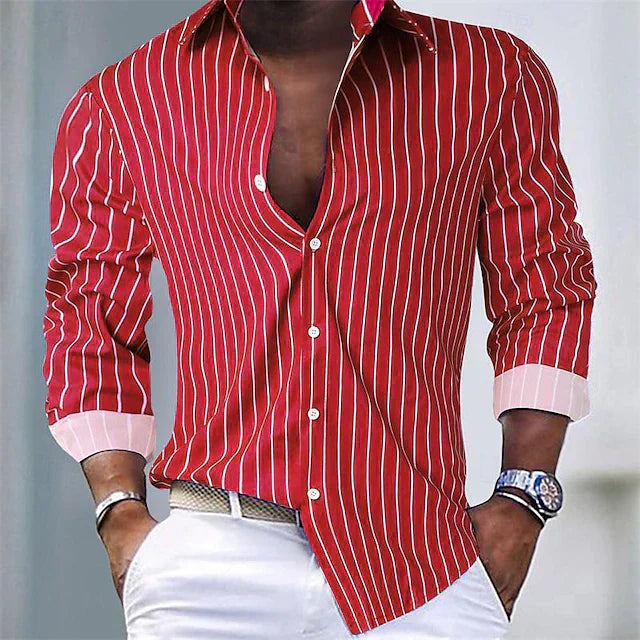 Luke - Striped Button-Up Shirt