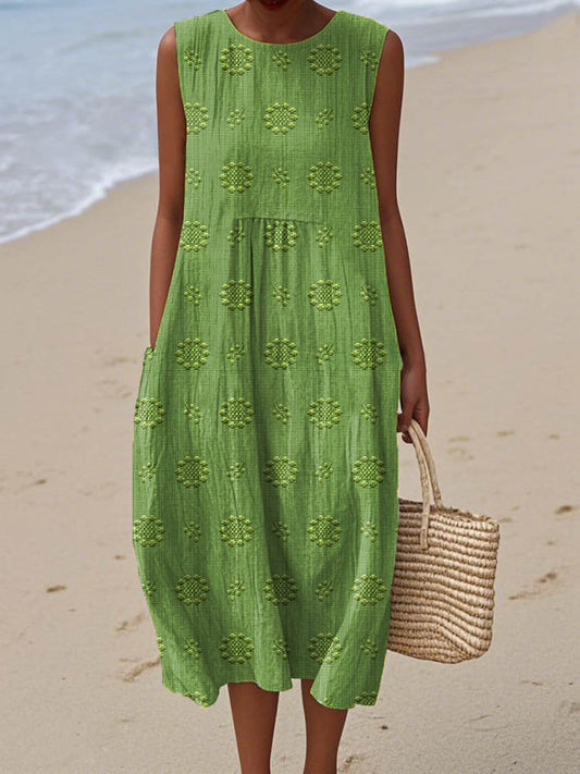 Olivia – Printed Midi Dress