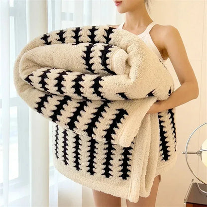 Alison - Contemporary Plush Sherpa Blanket