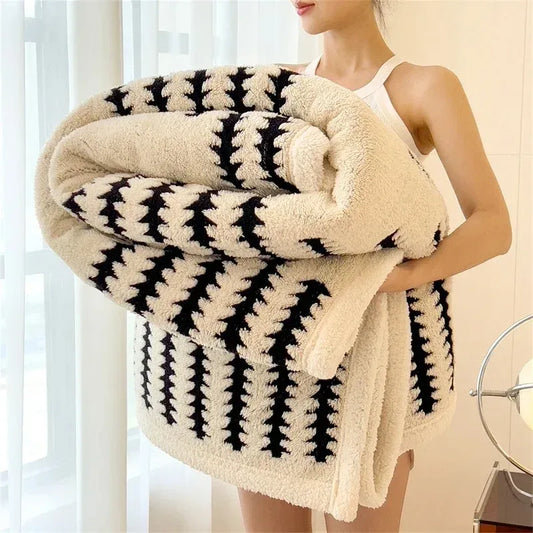 Alison - Contemporary Plush Sherpa Blanket