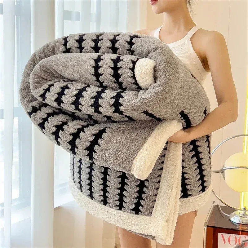 Alison - Contemporary Plush Sherpa Blanket