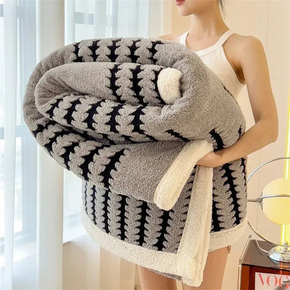 Alison - Contemporary Plush Sherpa Blanket
