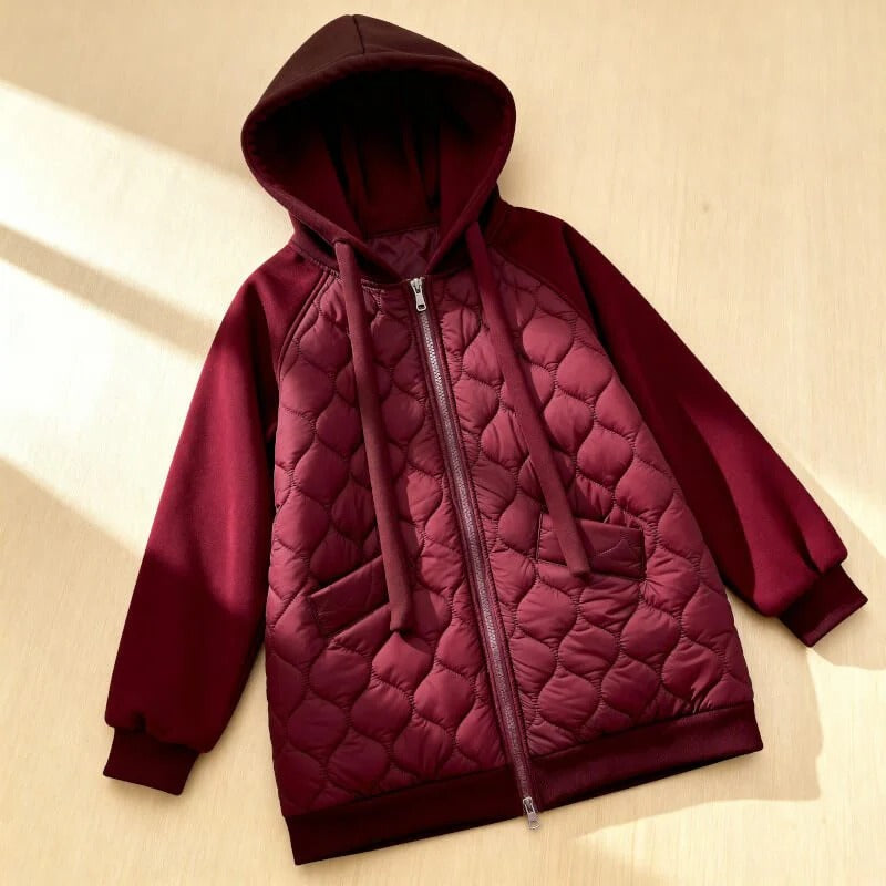 Mia - Quilted Fleece Hoodie Jacket