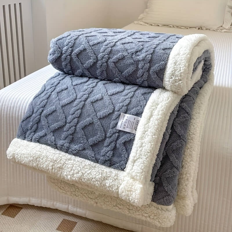Martha - Diamond Textured Sherpa Blanket