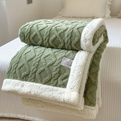 Martha - Diamond Textured Sherpa Blanket