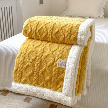Martha - Diamond Textured Sherpa Blanket