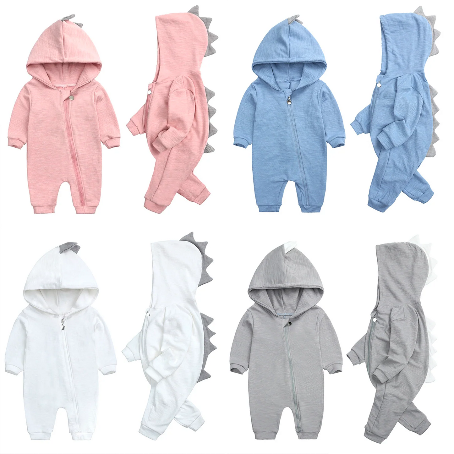 Benjamin - Dinosaur Hooded Baby Onesie