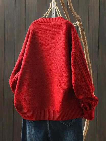 Audrey - Oversized Cable Knit Cardigan