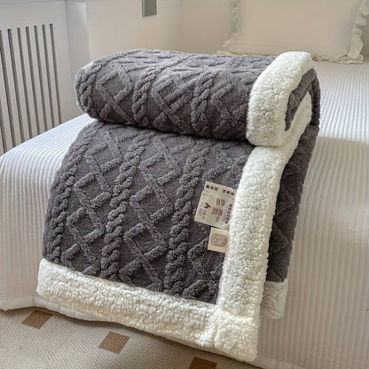 Martha - Diamond Textured Sherpa Blanket