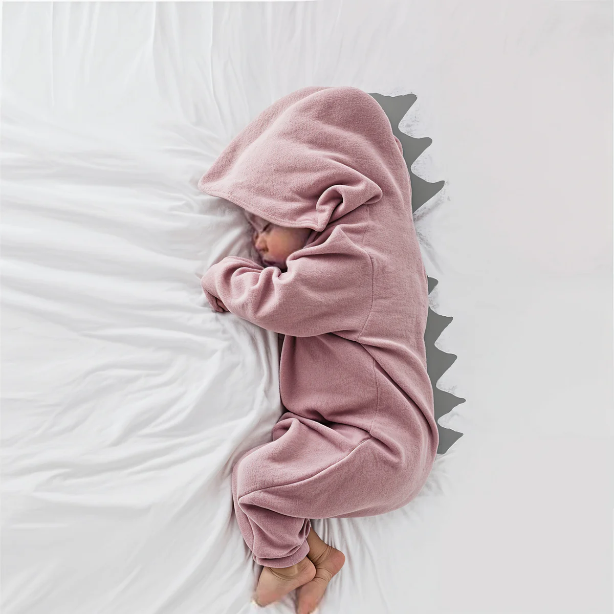 Benjamin - Dinosaur Hooded Baby Onesie
