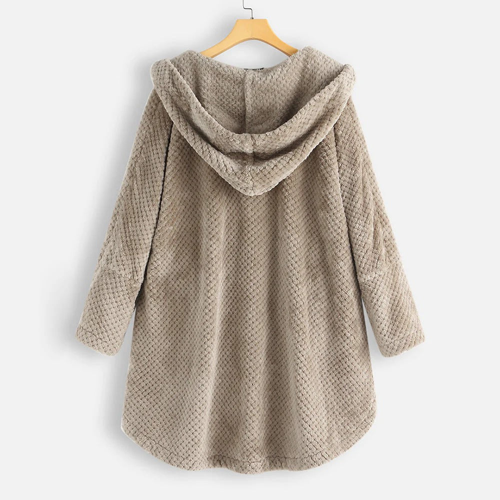 Daniela - Oversized Hooded Fleece Cardigan