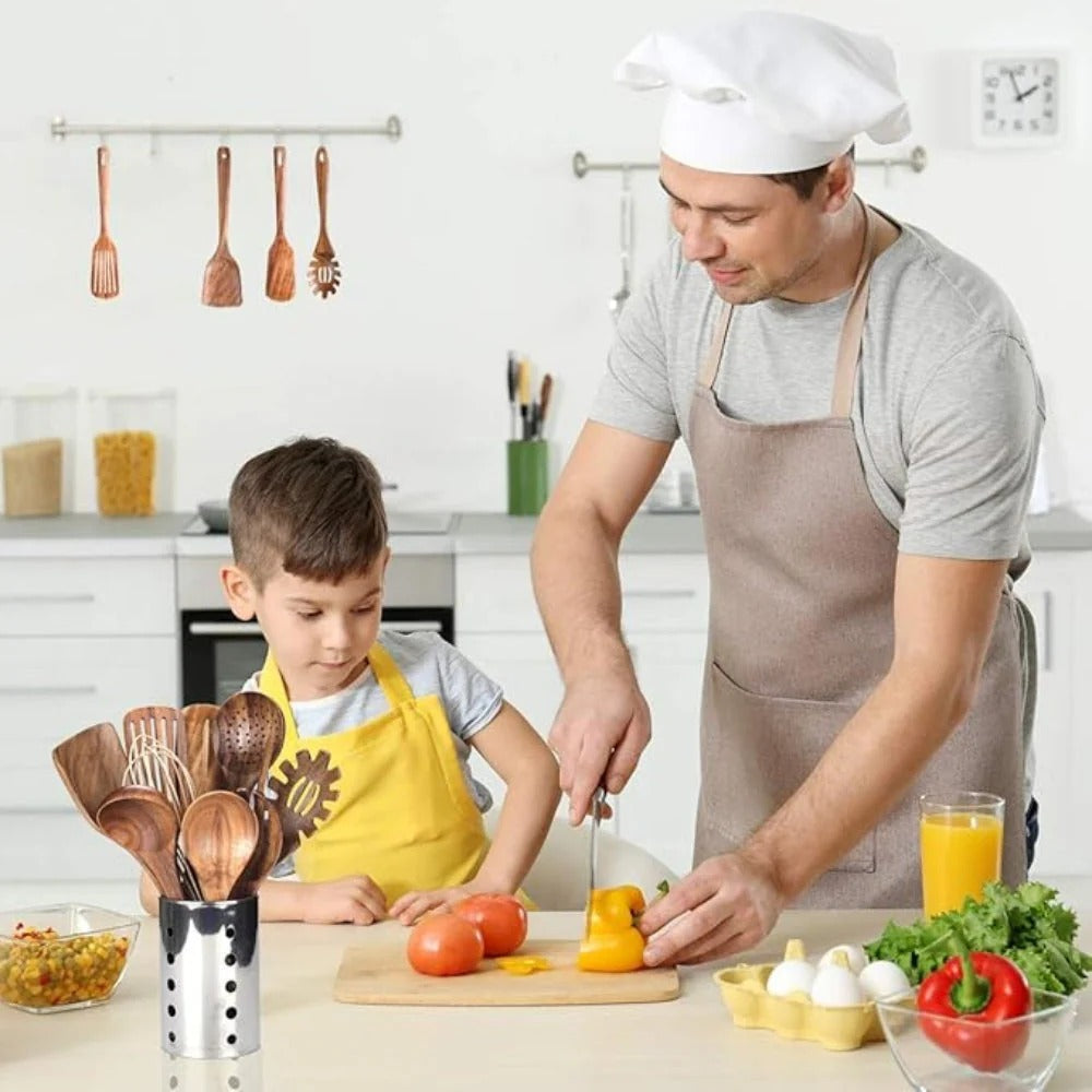 Caleb - Wooden Cooking Utensil Set