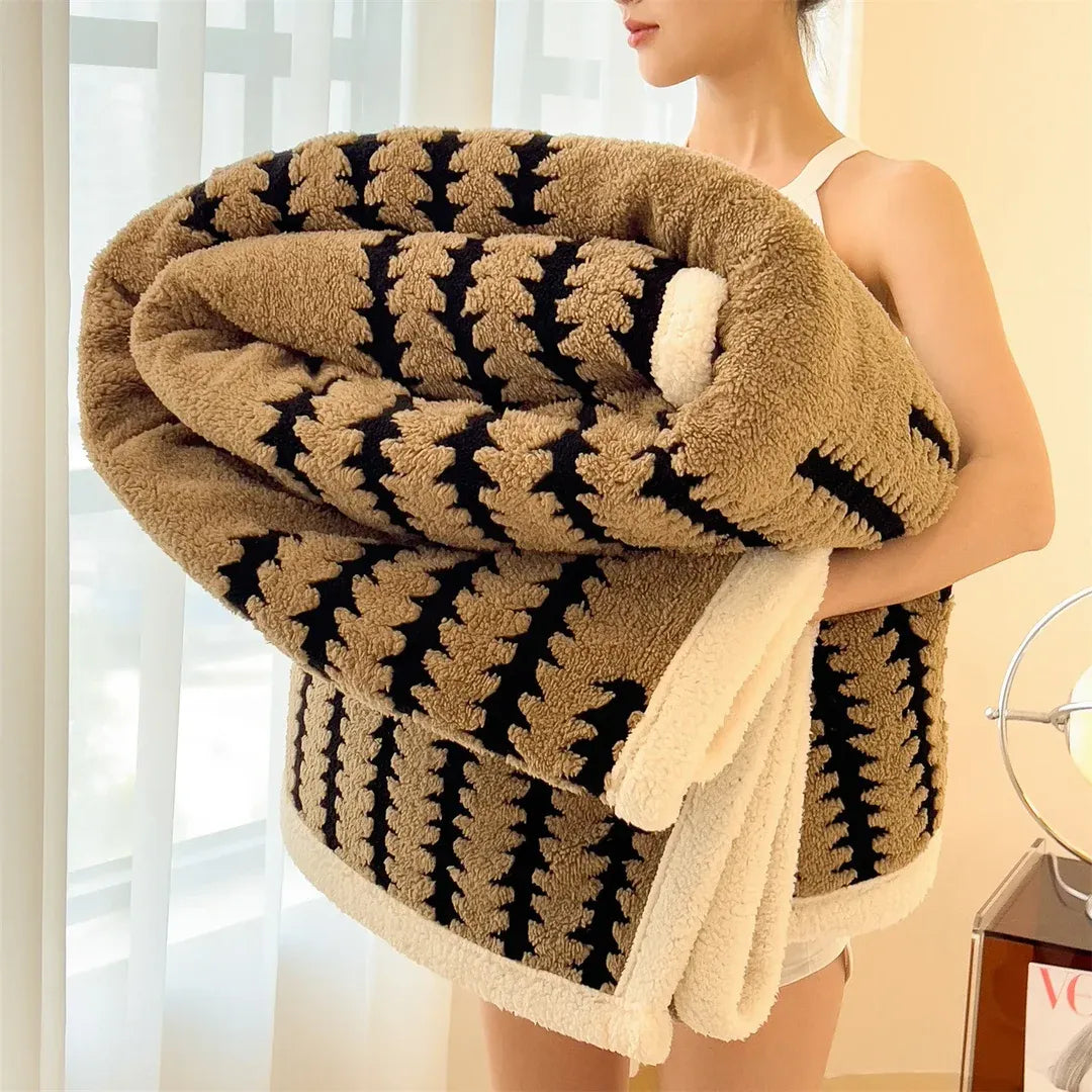 Alison - Contemporary Plush Sherpa Blanket