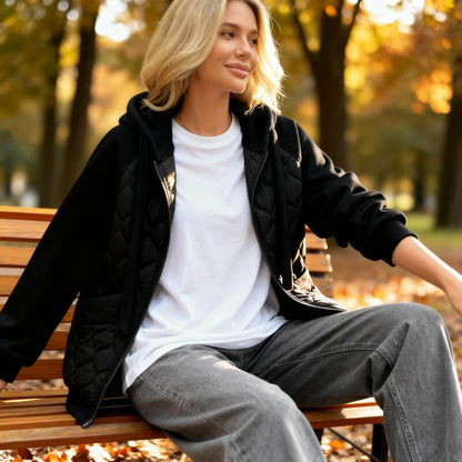 Mia - Quilted Fleece Hoodie Jacket