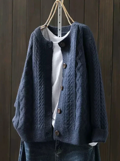 Audrey - Oversized Cable Knit Cardigan