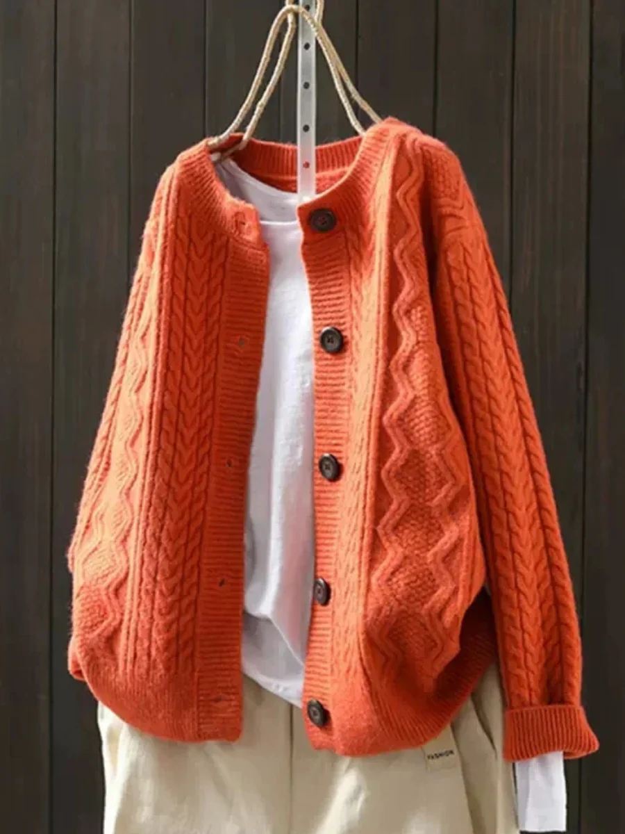 Audrey - Oversized Cable Knit Cardigan