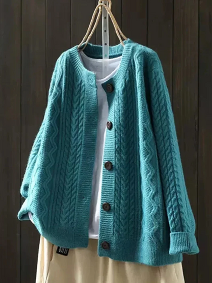 Audrey - Oversized Cable Knit Cardigan