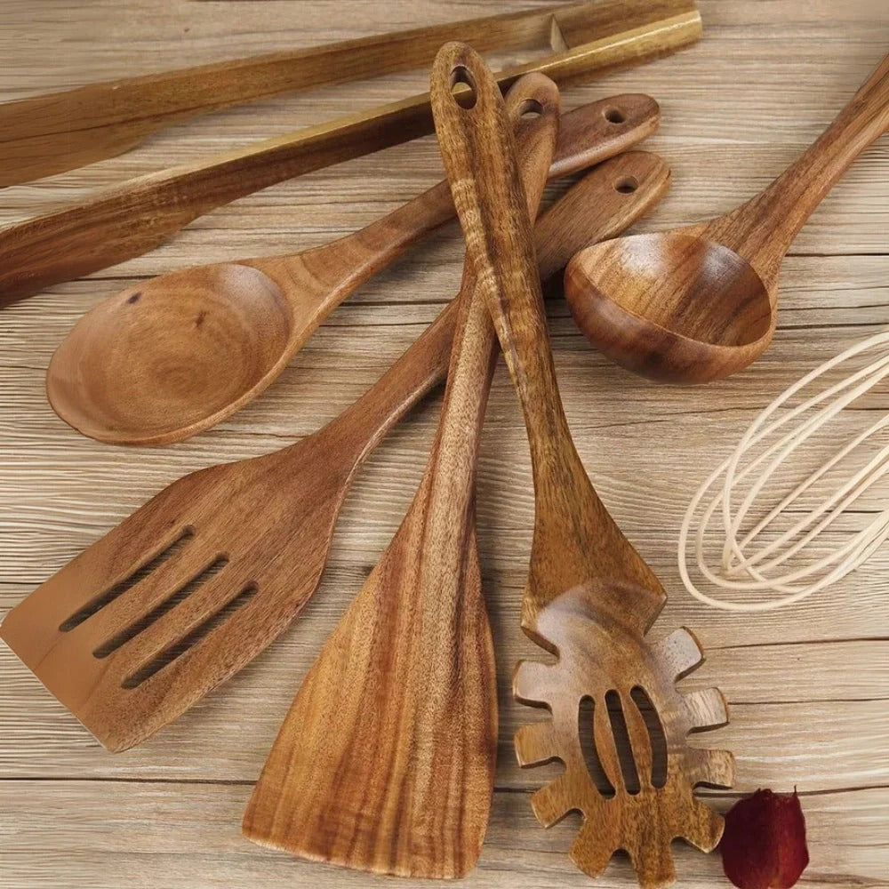 Caleb - Wooden Cooking Utensil Set