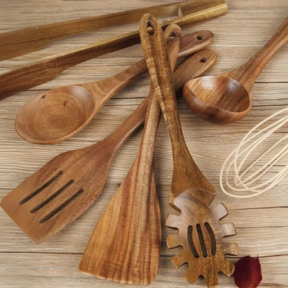 Caleb - Wooden Cooking Utensil Set