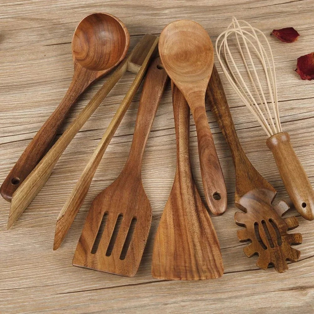 Caleb - Wooden Cooking Utensil Set