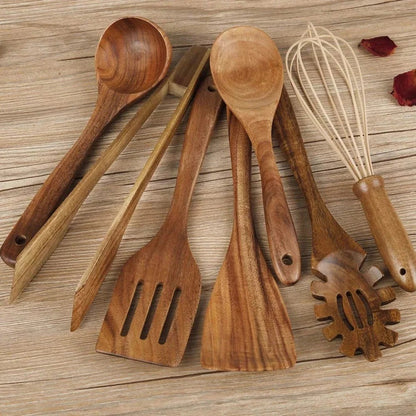 Caleb - Wooden Cooking Utensil Set