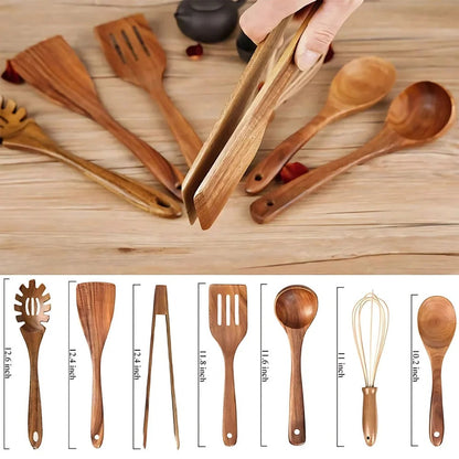 Caleb - Wooden Cooking Utensil Set