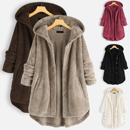 Daniela - Oversized Hooded Fleece Cardigan