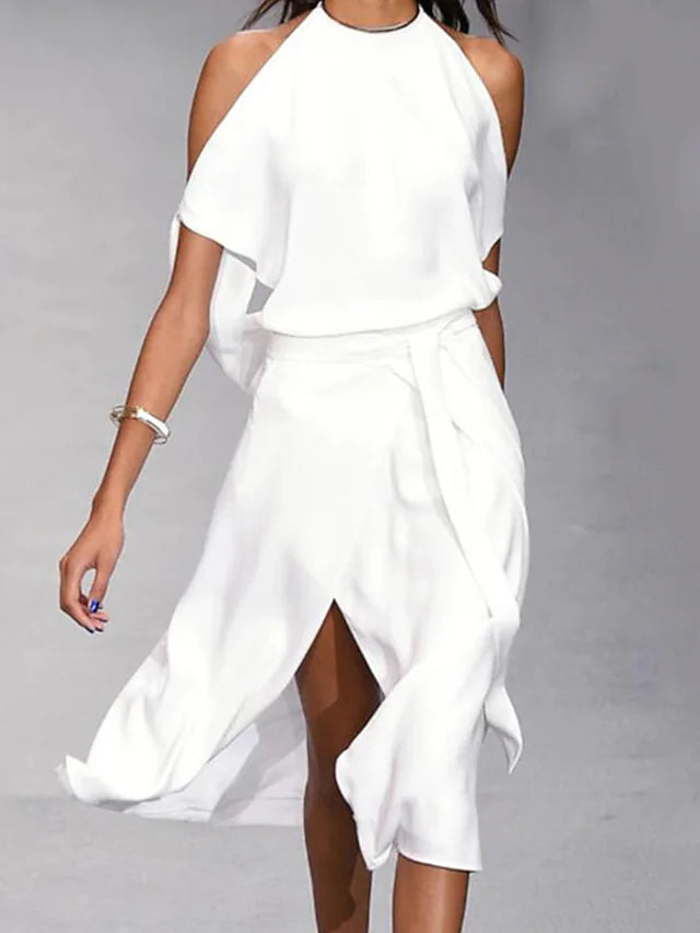 Sharon - Halter Midi Dress