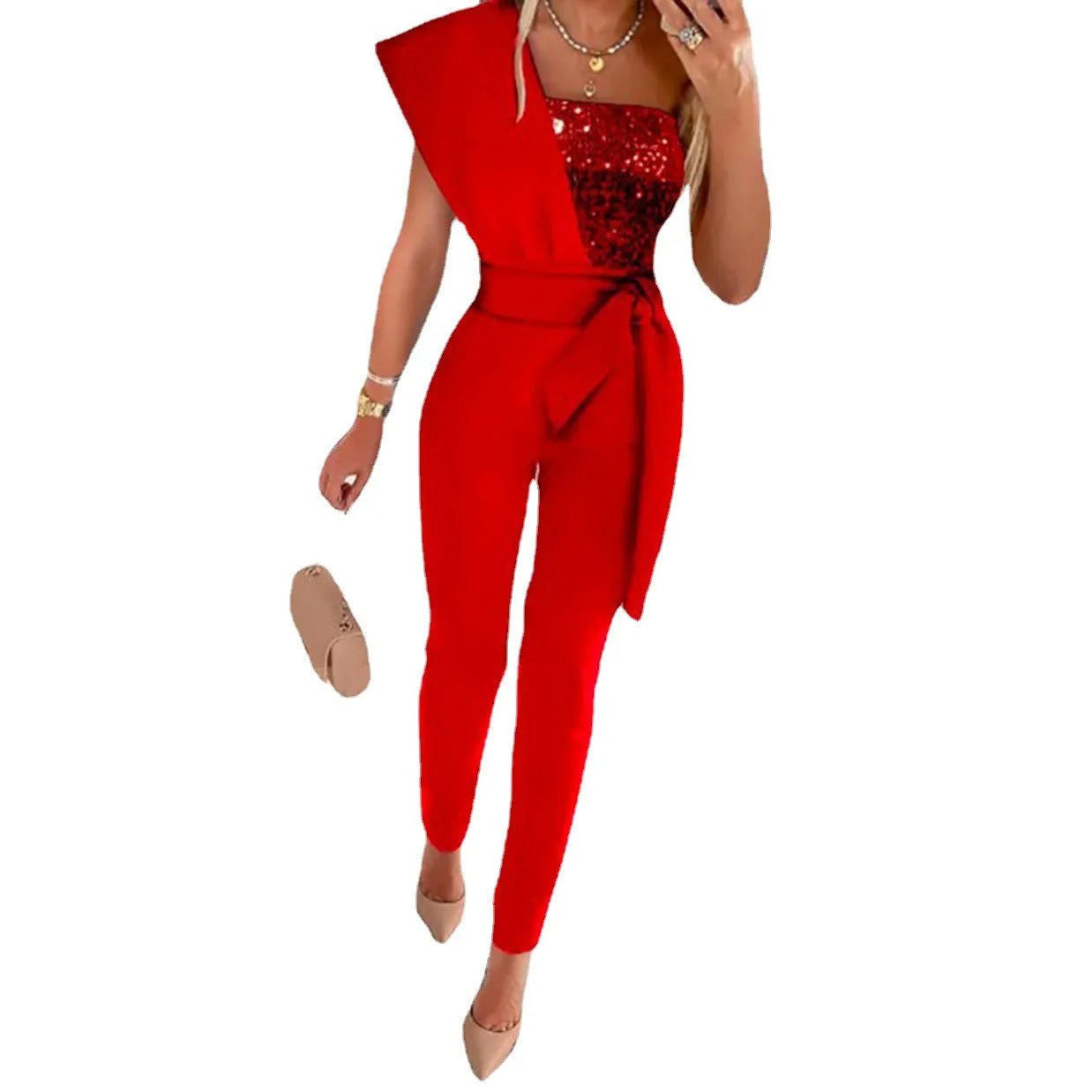 Savannah - One Shoulder Jumpsuit
