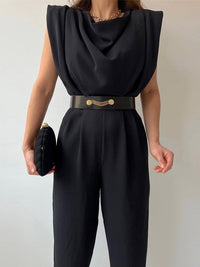 Black with round neckline